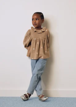 Dzieci MANGO Koszule*Bawełniana bluzka z haftem