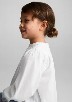 Dzieci MANGO Koszule*Bawełniana bluzka z haftem