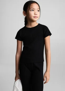 Dzieci MANGO Koszulki I Topy*Bawełniana, ściągaczowa koszulka