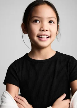 Dzieci MANGO Koszulki I Topy*Bawełniana, ściągaczowa koszulka