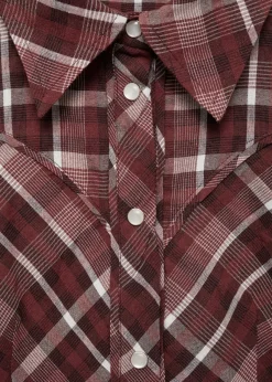 MANGO Koszule I Bluzki*Bawełniana koszula w kratę