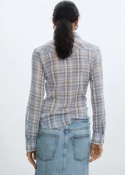 MANGO Koszule I Bluzki*Bawełniana koszula w kratę