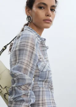 MANGO Koszule I Bluzki*Bawełniana koszula w kratę