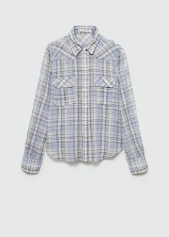 MANGO Koszule I Bluzki*Bawełniana koszula w kratę