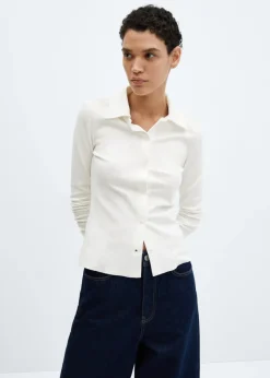 MANGO Koszule I Bluzki*Bawełniana koszula z dzianiny