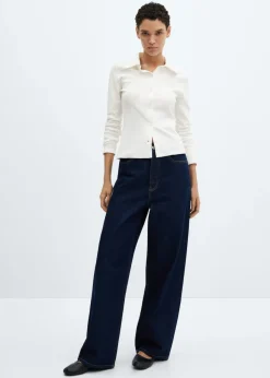 MANGO Koszule I Bluzki*Bawełniana koszula z dzianiny