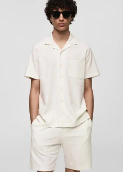 MANGO Koszule|Koszulki Polo*Bawełniana koszula z kieszenią