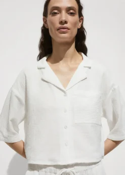 MANGO Koszule I Bluzki*Bawełniana koszula z krótkim rękawem