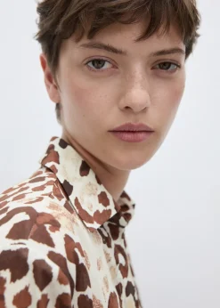 MANGO Koszule I Bluzki*Bawełniana koszula ze wzorem