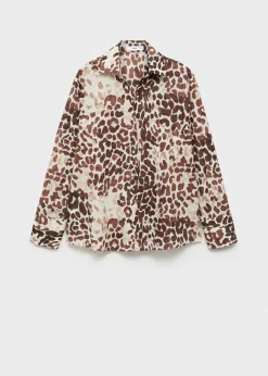 MANGO Koszule I Bluzki*Bawełniana koszula ze wzorem