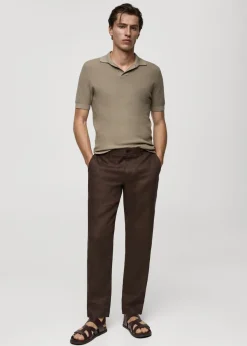 MANGO Kardigany I Swetry|Koszulki Polo*Bawełniana koszulka polo z dzianiny tencel