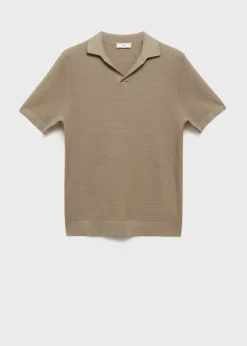 MANGO Kardigany I Swetry|Koszulki Polo*Bawełniana koszulka polo z dzianiny tencel