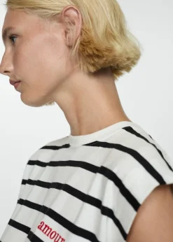 MANGO Koszulki*Bawełniana koszulka w pasy