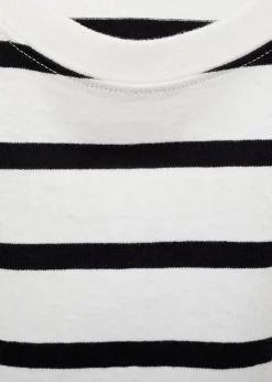 MANGO Koszulki*Bawełniana koszulka w pasy