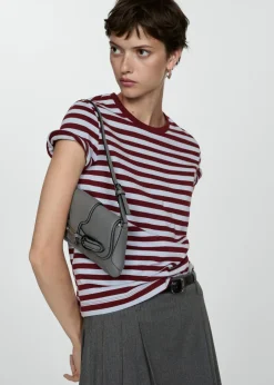 MANGO Koszulki*Bawełniana koszulka w pasy