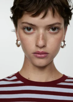 MANGO Koszulki*Bawełniana koszulka w pasy