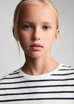 Dzieci MANGO Koszulki I Topy*Bawełniana koszulka w pasy