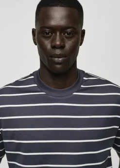 MANGO Koszulki*Bawełniana koszulka w pasy