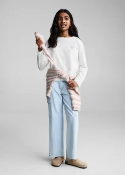 Dzieci MANGO Koszulki I Topy*Bawełniana koszulka z haftem