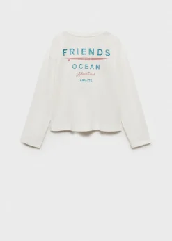 Dzieci MANGO Koszulki I Topy*Bawełniana koszulka z haftem