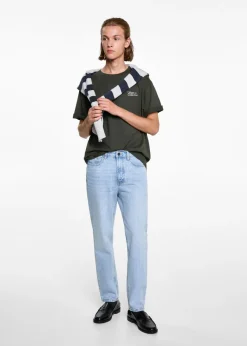 MANGO Koszulki*Bawełniana koszulka z haftem