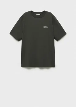 MANGO Koszulki*Bawełniana koszulka z haftem