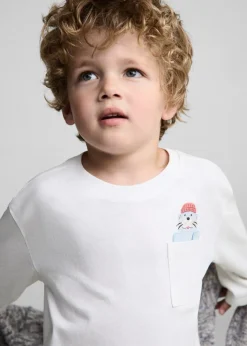 Dzieci MANGO Koszulki*Bawełniana koszulka z haftem