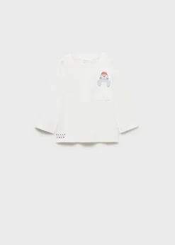 Dzieci MANGO Koszulki*Bawełniana koszulka z haftem