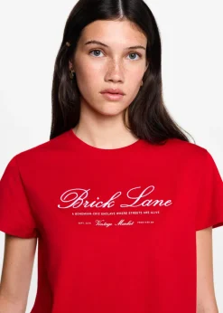 MANGO Koszulki I Topy*Bawełniana koszulka z haftem