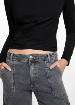 MANGO Koszulki I Topy*Bawełniana koszulka z kopertowym elementem