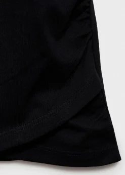 MANGO Koszulki I Topy*Bawełniana koszulka z kopertowym elementem