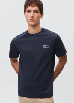 MANGO Koszulki*Bawełniana koszulka z napisem