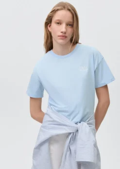 MANGO Koszulki I Topy*Bawełniana koszulka z napisem