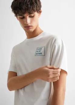 MANGO Koszulki*Bawełniana koszulka z napisem