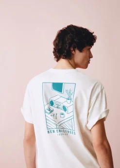 MANGO Koszulki*Bawełniana koszulka z napisem