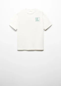 MANGO Koszulki*Bawełniana koszulka z napisem