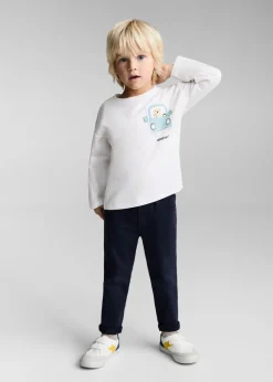 Dzieci MANGO Koszulki*Bawełniana koszulka z wytłaczanym wzorem