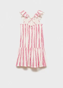 Dzieci MANGO Sukienki I Kombinezony*Bawełniana sukienka w pasy