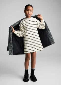 Dzieci MANGO Sukienki I Kombinezony*Bawełniana sukienka w pasy