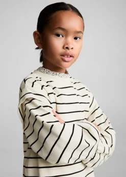 Dzieci MANGO Sukienki I Kombinezony*Bawełniana sukienka w pasy