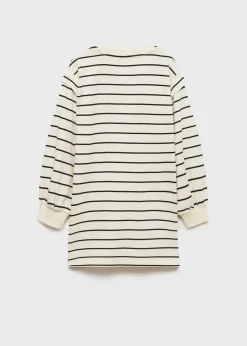 Dzieci MANGO Sukienki I Kombinezony*Bawełniana sukienka w pasy