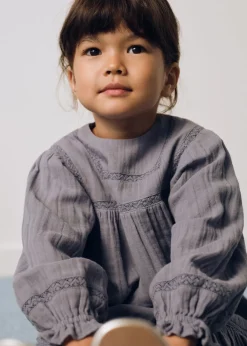 Dzieci MANGO Sukienki I Kombinezony*Bawełniana sukienka z haftem