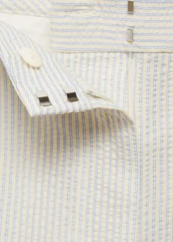 MANGO Krótkie Spodenki*Bawełniane bermudy w pasy