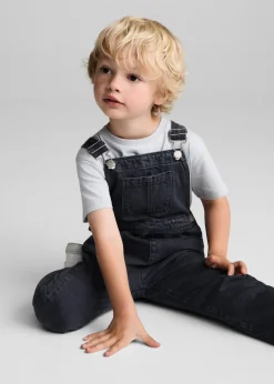 Dzieci MANGO Dżinsy*Bawełniane ogrodniczki