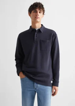 MANGO Bluzy*Bawełniane polo z długim rękawem