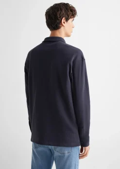 MANGO Bluzy*Bawełniane polo z długim rękawem