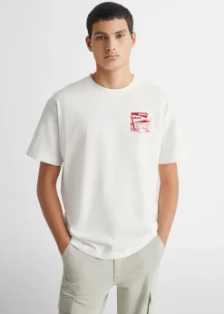 MANGO Koszulki*Bawełniany wzorzysty t-shirt