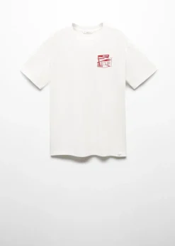 MANGO Koszulki*Bawełniany wzorzysty t-shirt