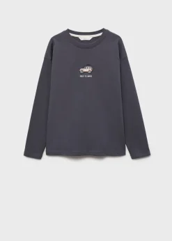 Dzieci MANGO Koszulki*Bawełniany wzorzysty t-shirt