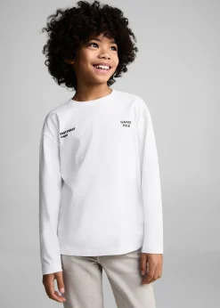 Dzieci MANGO Koszulki*Bawełniany wzorzysty t-shirt